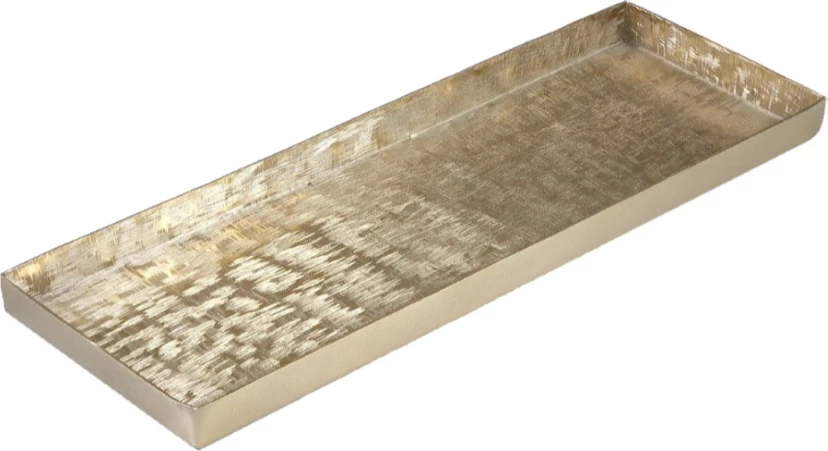 Tabaka dekorative ORLY, alumin, ngjyrë shampanjë, 52x20x3 cm