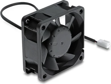 Ventilator kasë DeLOCK, 48V DC, 60 x 60 x 25 mm, 2-Pin, i zi