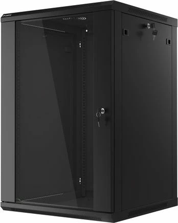 Kabinet rack i varur 19\" Lanberg WF01-6618-10B 18U 600x600x907 mm 60 kg, i zi