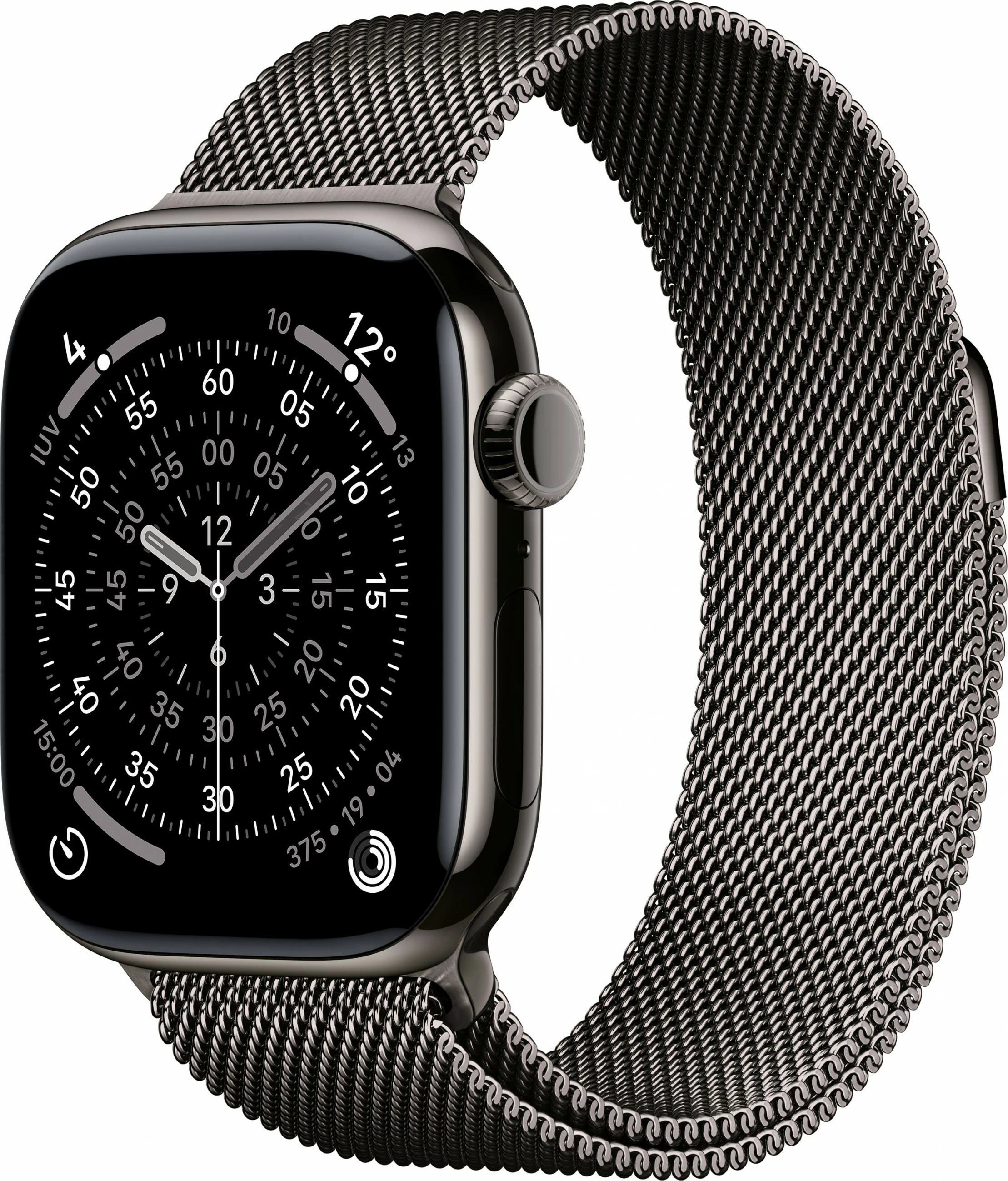 Smartwatch Apple Watch S11, Titan, Cellular, 42mm, Milanaise, schiefer