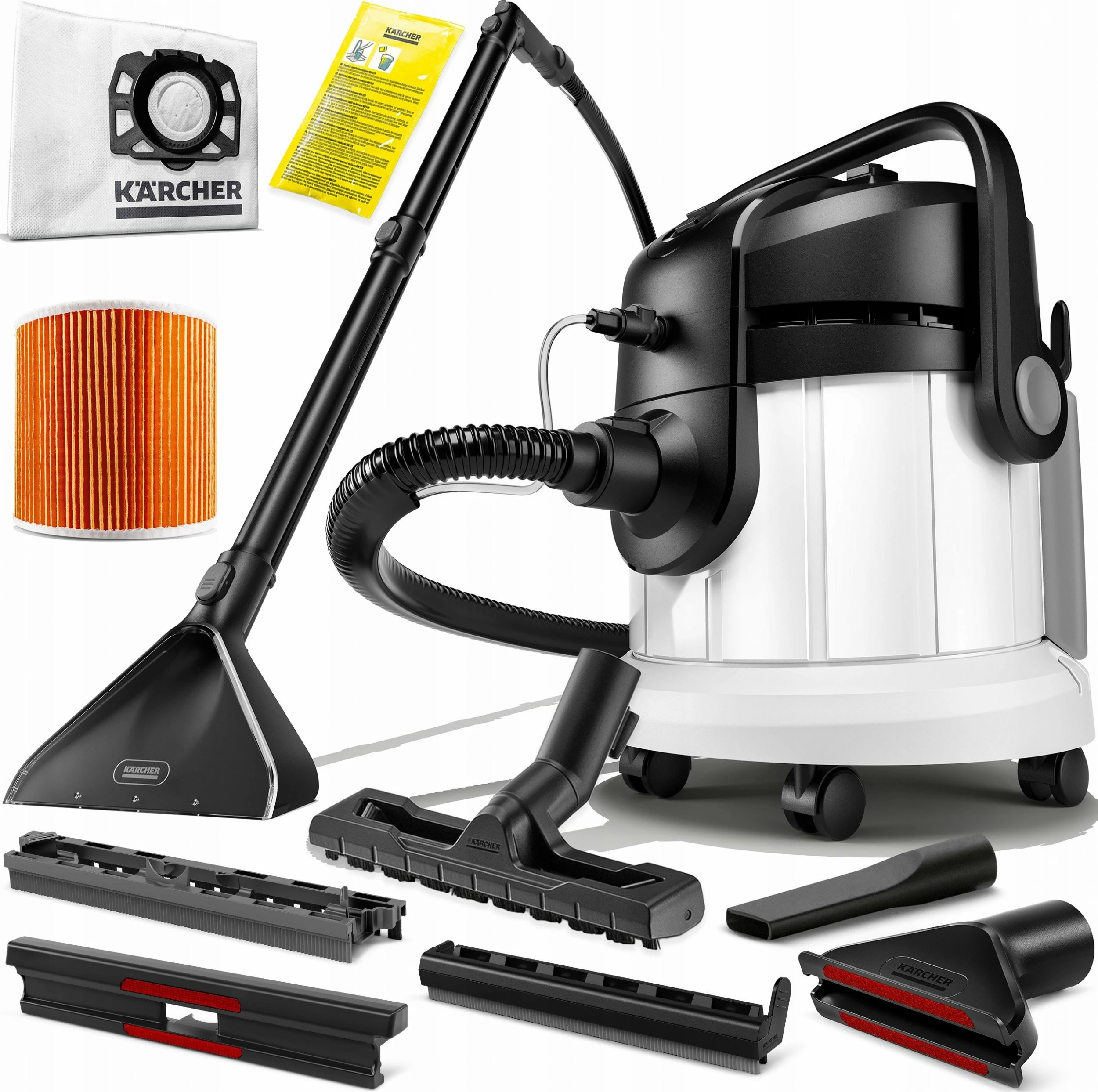 Fshesë me larje (wet & dry) Karcher SE 4 (1.081-150.0), 1000 W, depo 4 L, pa qese, e bardhë
