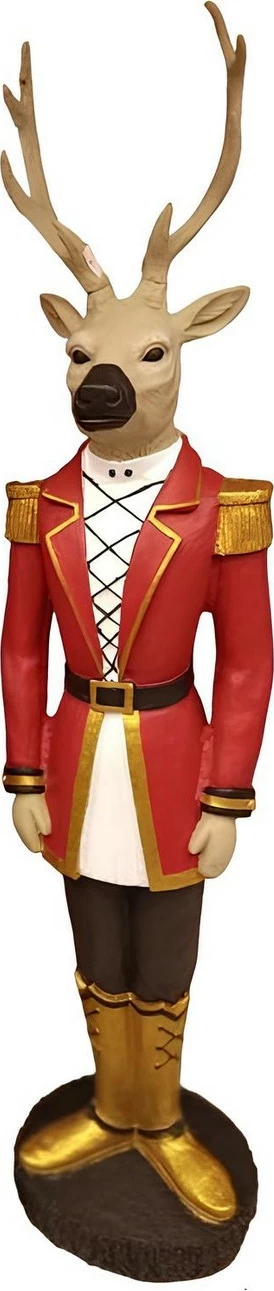 Objekt dekorativ Evila Originals, CY0646, ngjyrë e kuqe, kafe, e bardhë, 32x32x135cm