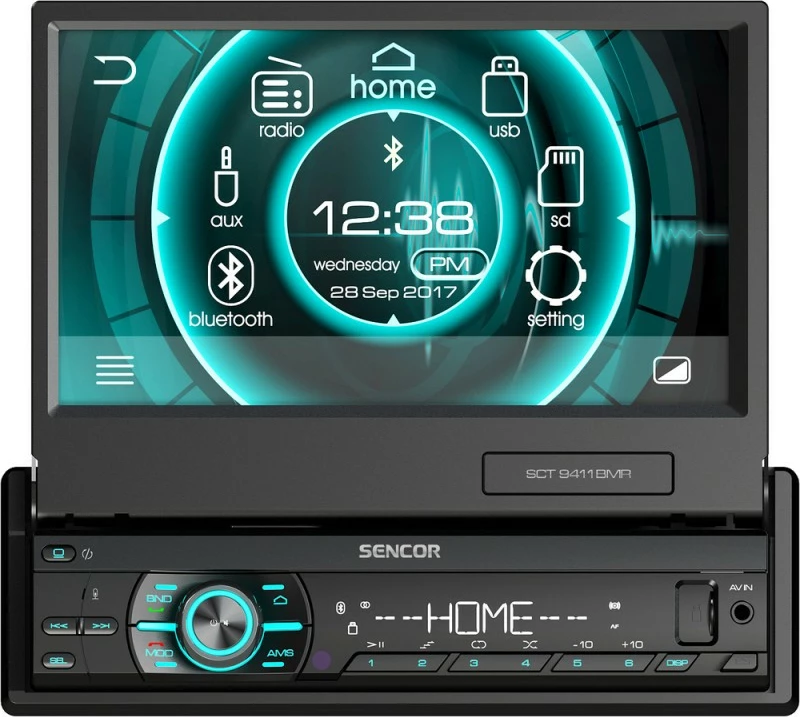 Radio për veturë Sencor SCT 9411BMR, 7" touch TFT color LCD display