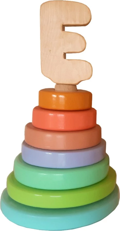 Lodër druri për fëmijë të vegjël, pastel, Skye Decor