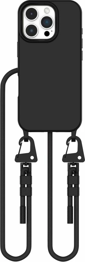 Mbështjellës Tech-Protect Magnecklace për iPhone 16 Pro Max, MagSafe, i zi, me litar