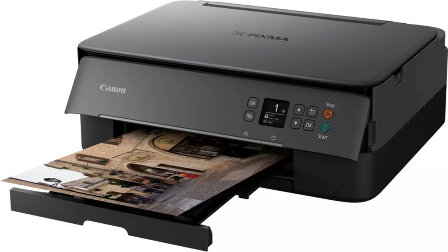 Printer Canon PIXMA TS5350i, Inkjet, Printim me ngjyra, 4800 x 1200 DPI, Kopjim me ngjyra, A4, E zezë