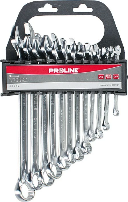 Set çelësa kombinuar PROLINE 35312 6-22 mm, 12 copë me kuti