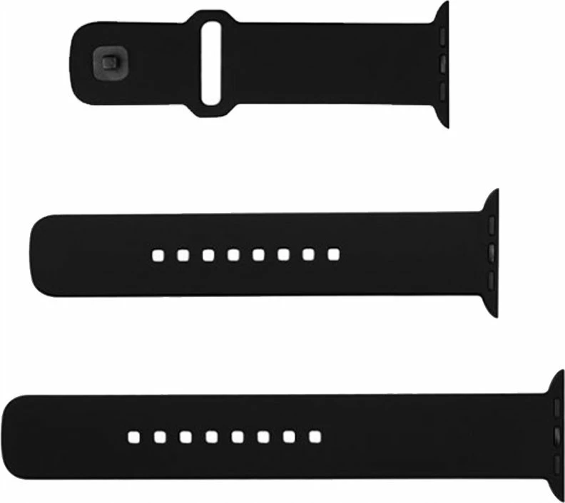 Rrip silikoni sportiv Fixed Silicone Sporty Strap FIXSST2-1029-BK, për Apple Watch Ultra/Ultra 2 49mm, 3 copë, i zi