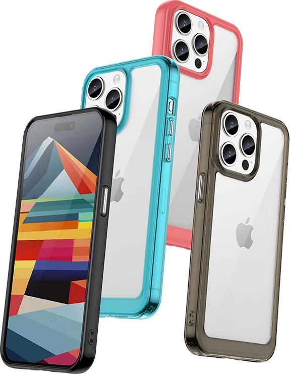 Mbështjellës Hurtel Outer Space Case për iPhone 15 Pro Max, transparent