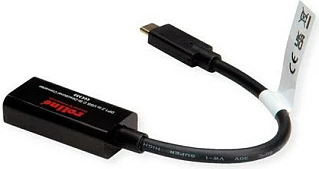 Adapter ROLINE 11.04.5957-10 USB-C në DisplayPort, 4K 60Hz, i zi