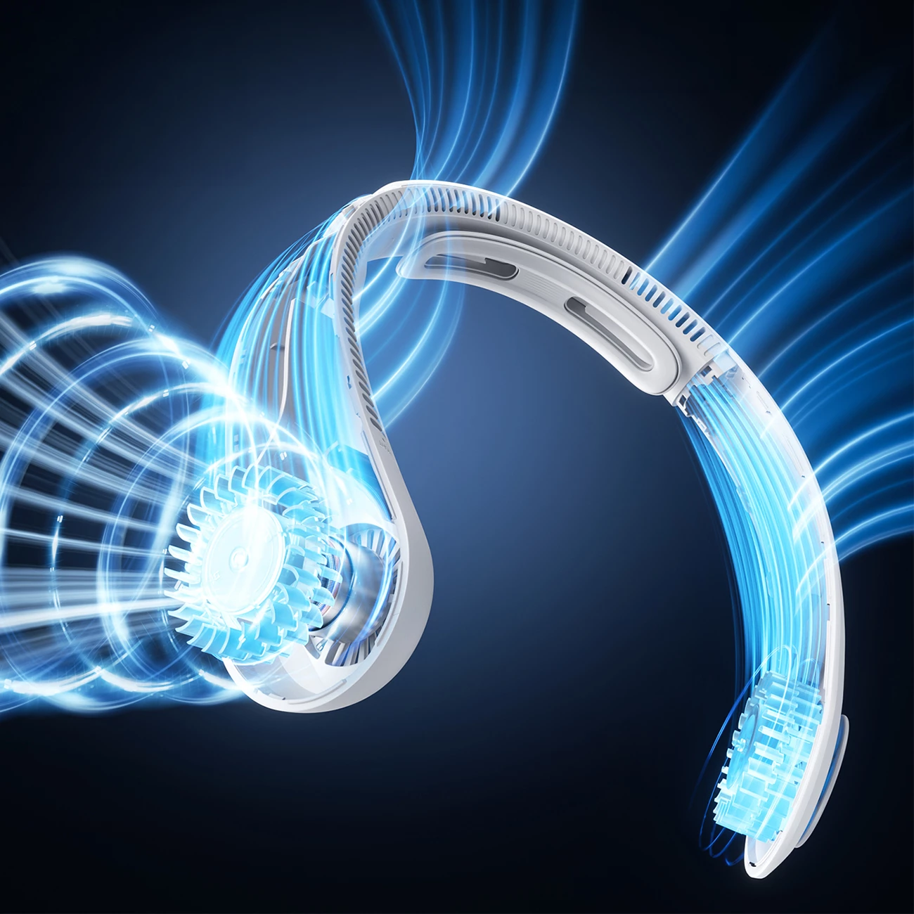 Ventilator qafe Jisulife Neck Fan 4 5000mAh USB-C, gri