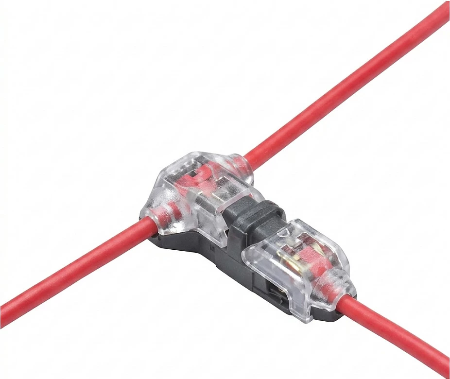 Konektor T për LED Flex Strip Synergy21 Easy Connect, 1 linjë, transparent