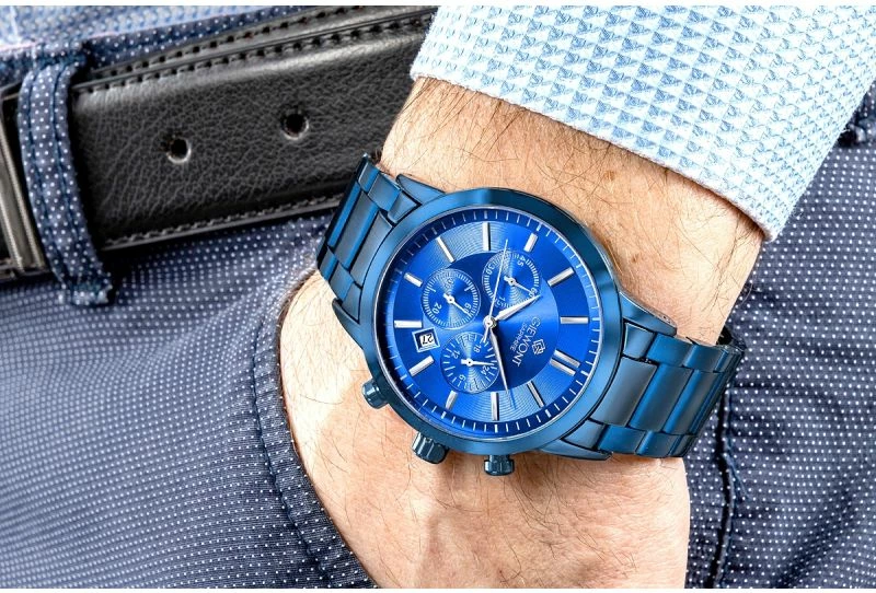 Orë dore meshkuj Giewont GW8510-B4, blu