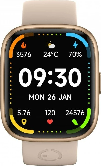 Smartwatch EcoWatch EW06, 1.83", Bluetooth, IP68, Gold