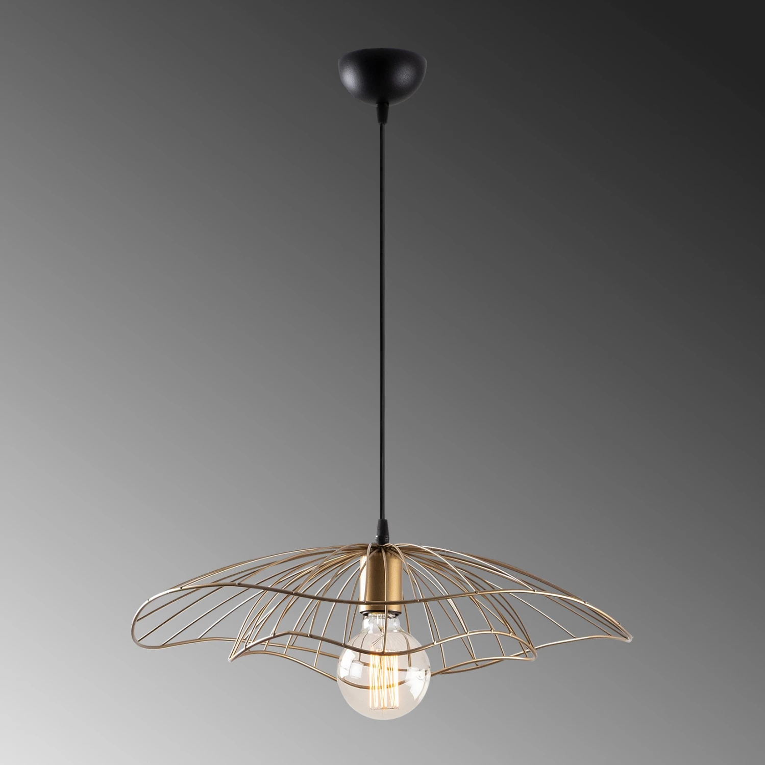 Llambë varëse metalike, ngjyrë ari, FH7229.04, Φ50x111 cm