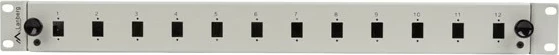 Kasë patch panel LANBERG 12XSC Simplex / 12XLC Duplex, Rack 19'' 1U, gri