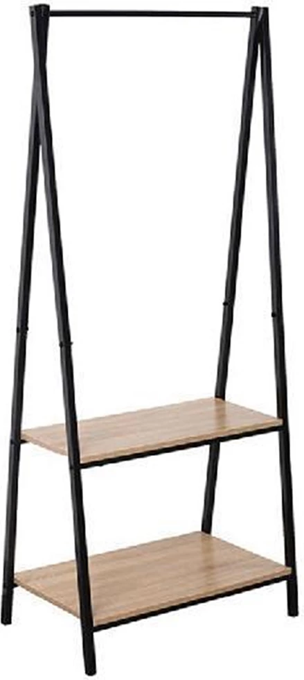 Gardërobë e lirë, sonoma e zezë, 64x40x150