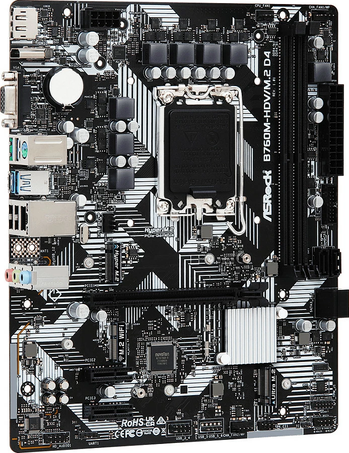 Pllakë amë ASRock B760M-HDV/M.2 D4, micro ATX, DDR4, e zezë