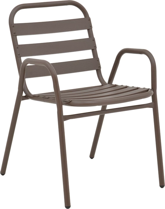 Karrige Sussie, metalike, ngjyrë kafe, me shufra alumini, 45x62x76cm