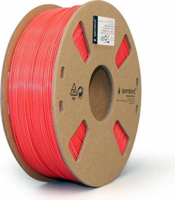 Filament 3D Gembird ABS 1.75mm, i kuq, 1kg