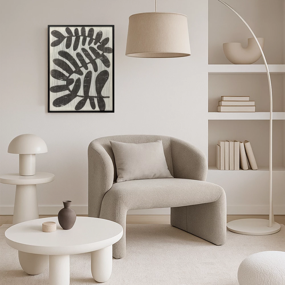 Karrige e ulët POSA, bezhë, 76x77.5x73.5cm