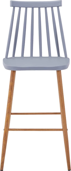 Karrige për bar Aurora I pp, ngjyrë gri - këmbë metali natyrale, 42x47x99cm