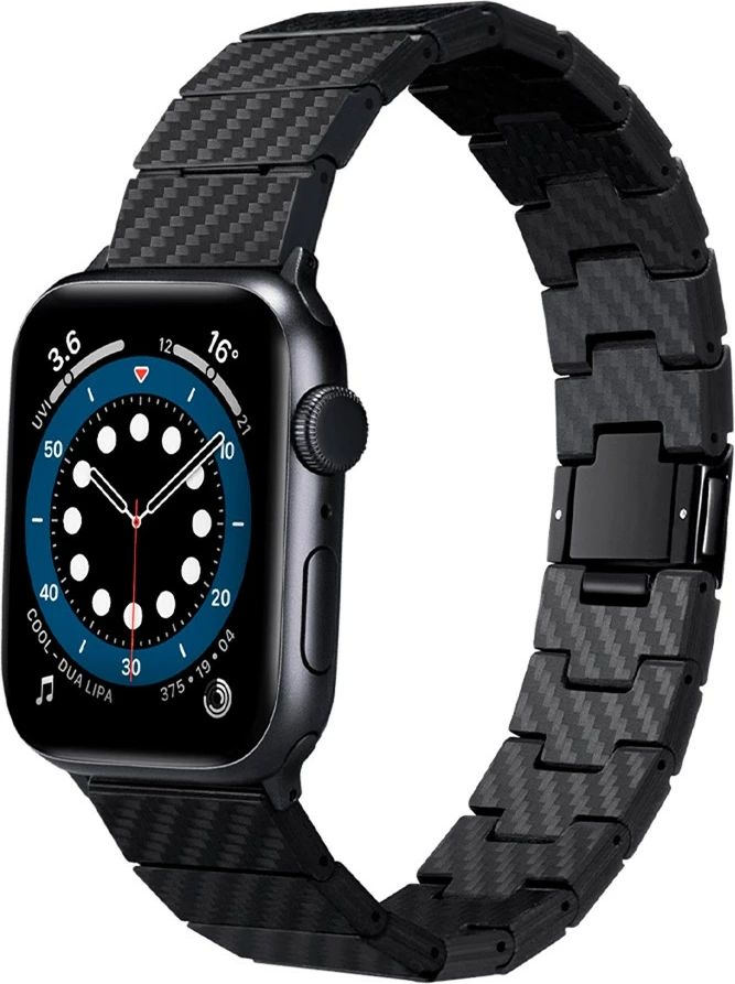 Rrip Smartwatch Pitaka Carbon Fiber 22 mm, me kapëse magnetike, i zi, me 2 lidhje shtesë + vegël 5