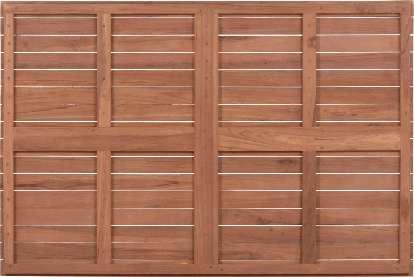 Sipërfaqe tavoline drejtkëndëshe, dru tik natyral, 120x80x4cm