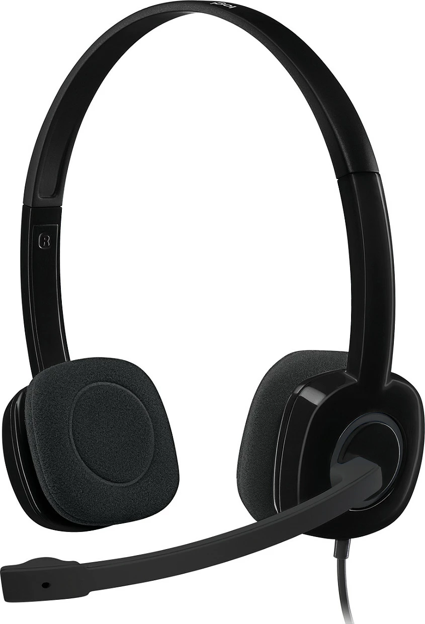Kufje Logitech H150 Stereo, me kabllo, për zyrë/qendër thirrjesh, 20 - 20000 Hz, 80 g, të zeza