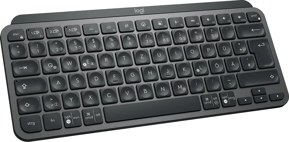 Tastierë Logitech MX Keys Mini për Biznes, Wireless, RF Wireless + Bluetooth, Scissor key switch, QWERTZ, LED, Grafit