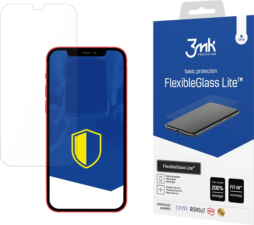 Xham hibrid mbrojtës 3mk FlexibleGlass Lite për iPhone 12 mini