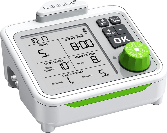 Kontrollues ujitjeje automatike me pompë RainPoint IK153, bateri 2000 mAh, për deri 20 bimë, bardhë/jeshile, set