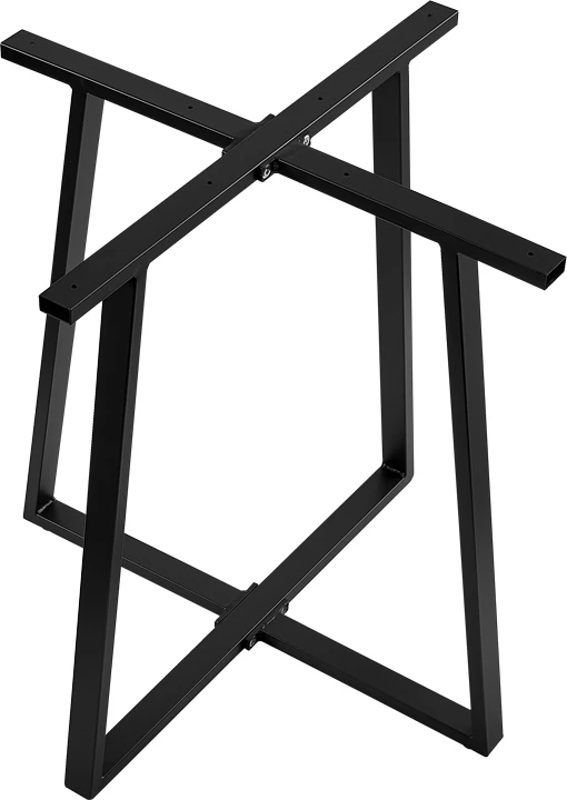 Bazë tavoline për bar, metalike, e zezë, Mulbe I, 50x50x90cm