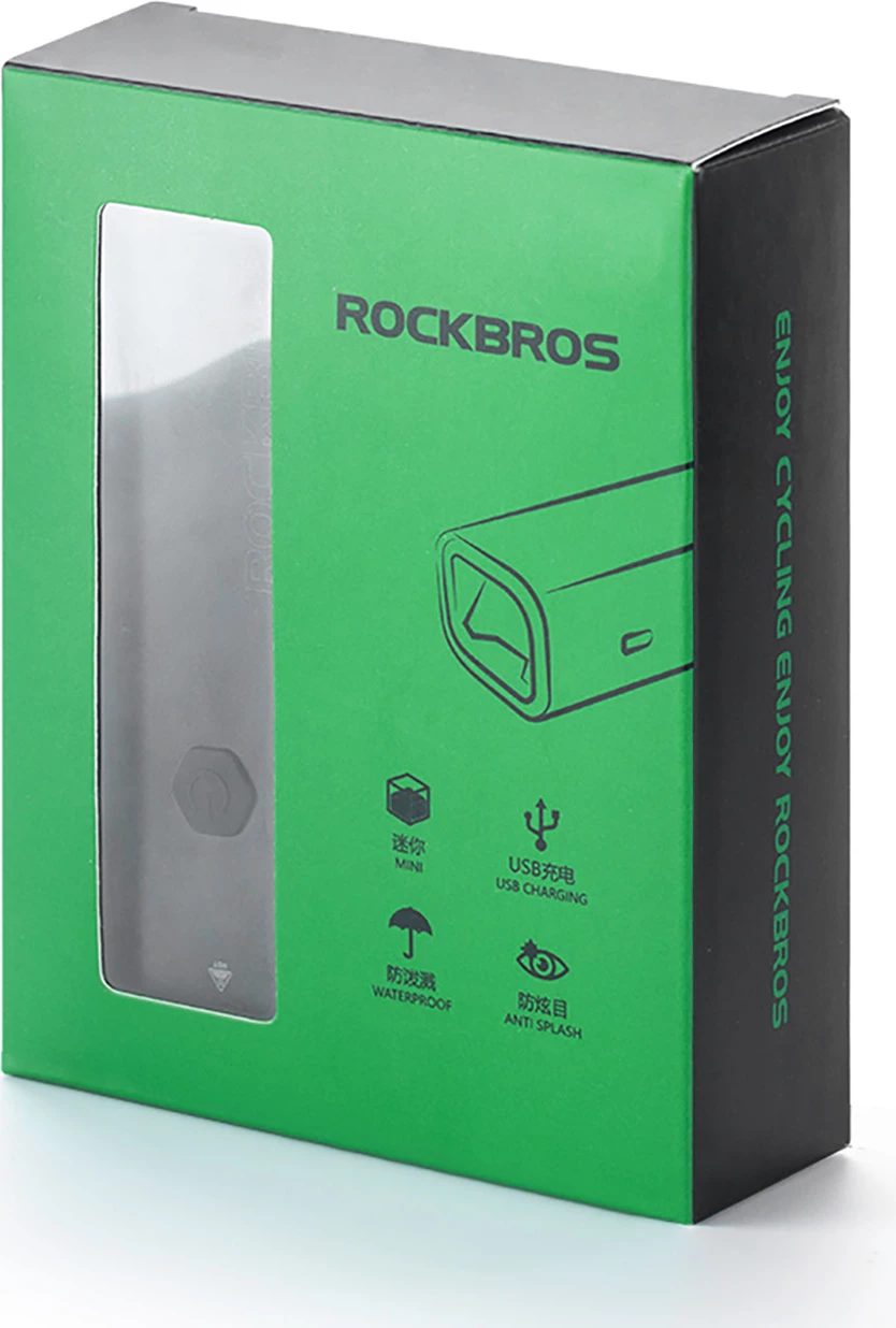 Dritë përpara biçiklete Rockbros 24710012001, 800 lm, 3000 mAh, USB-C, e zezë