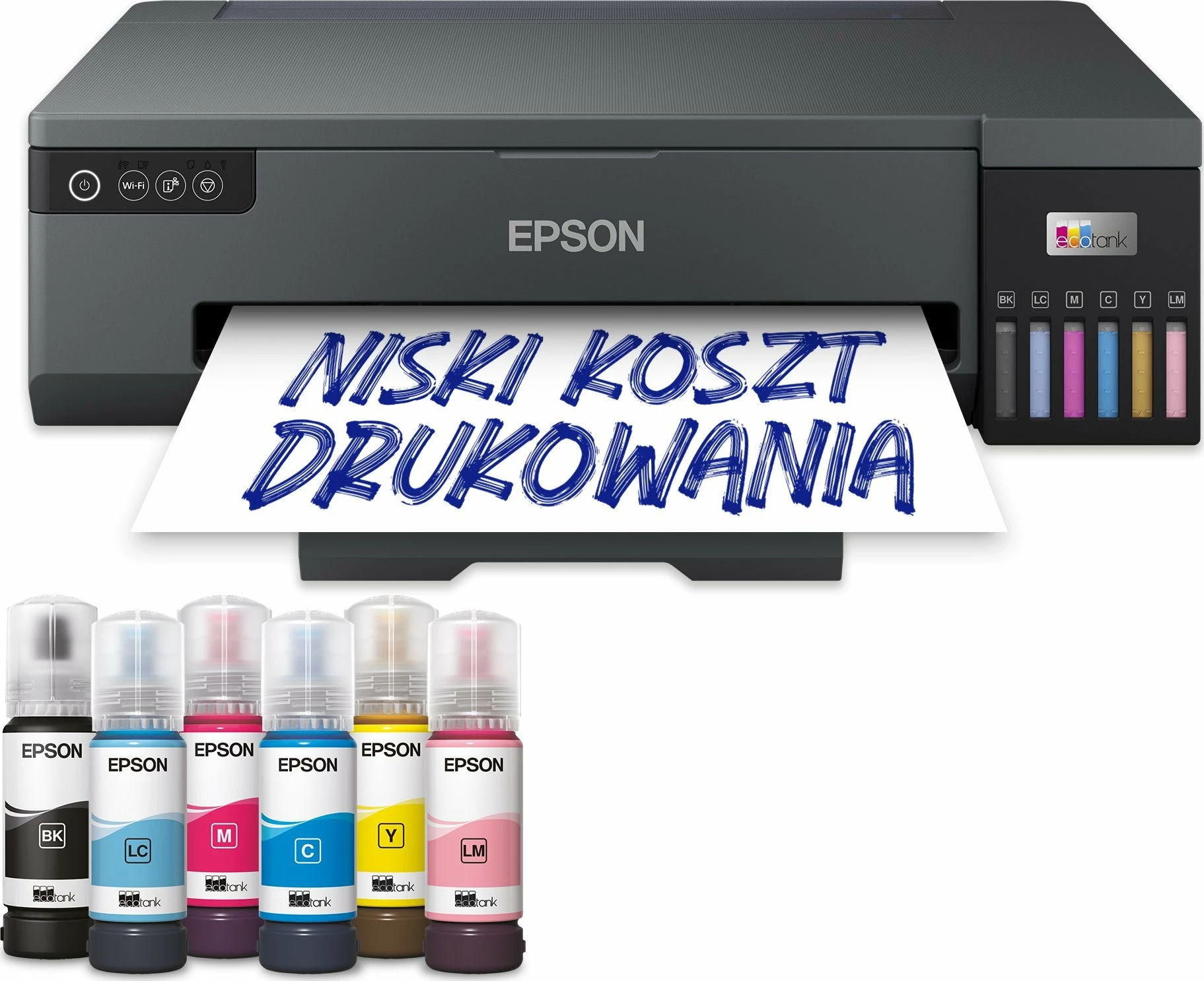 Printer inkjet Epson EcoTank L18050 (C11CK38402), A3+, CISS 6-ngjyra, Wi‑Fi/Ethernet, i zi