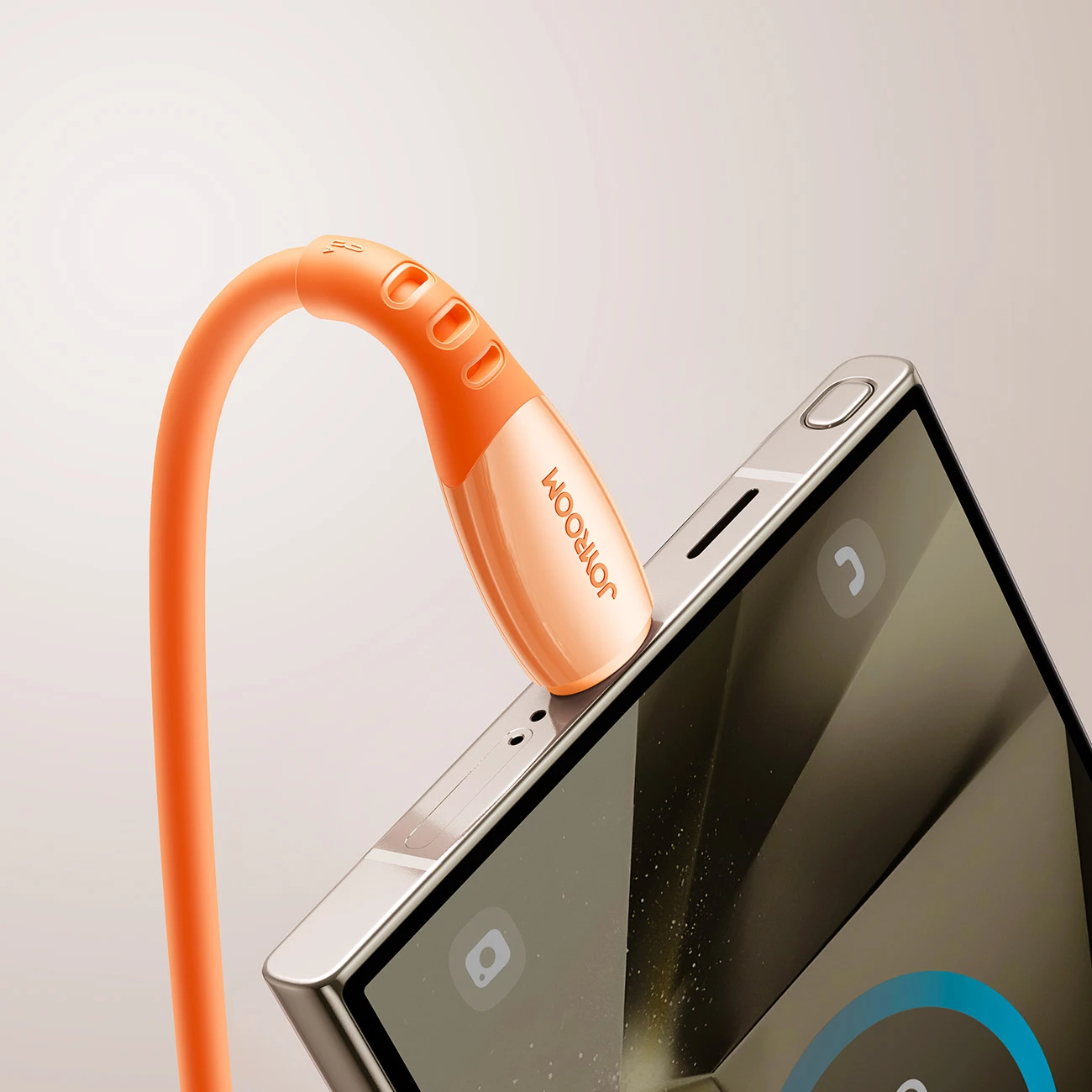 Kabllo USB-A në USB-C Joyroom S-A59 Vibrant Series 1.2m 3A USB 2.0 480Mbps, portokalli, 1 copë