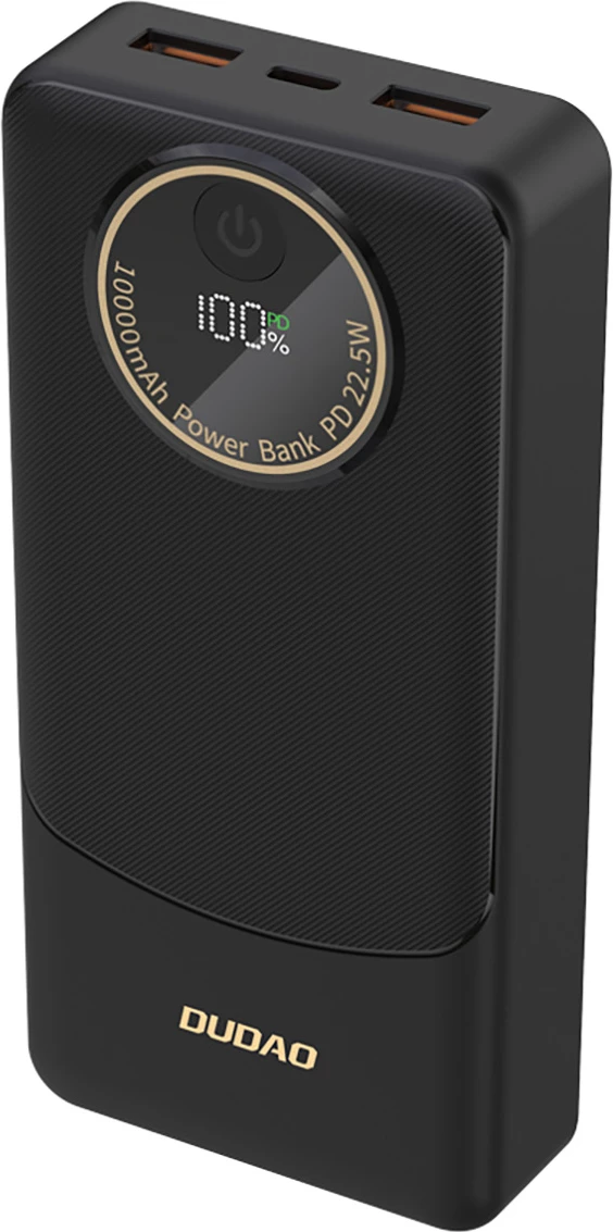 Bateri e jashtme Dudao K12Pro 20000mAh 22.5W PD, 2x USB-A + USB-C, e zezë