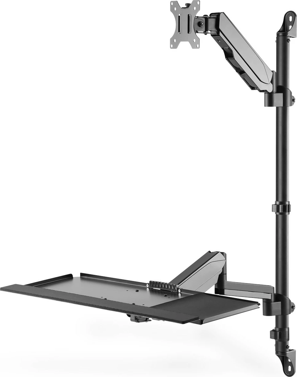 Mbajtës fleksibil muri Digitus, për monitor 17-32", rregullim lartësie, ngjyrë e zezë