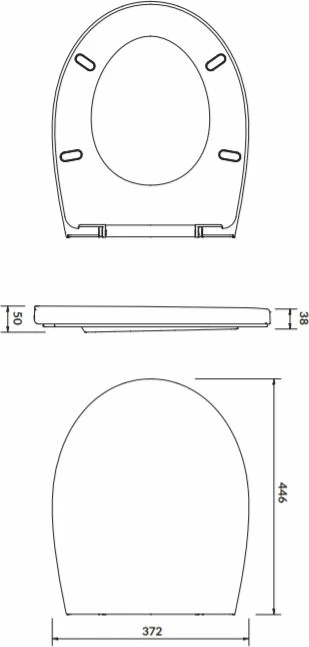 Kapak tualeti Cersanit Delfi K98-0073 soft-close PP, i bardhë