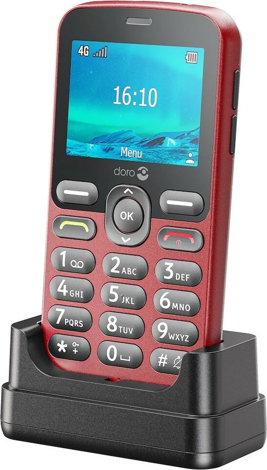 Celular Doro 1880, Single SIM, 2.4", i kuq