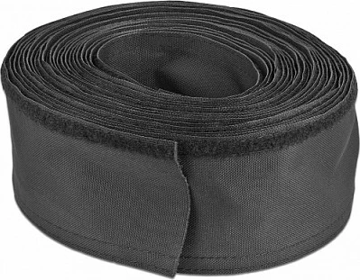 Mbështjellës i thurur për kabllo DeLOCK, 10 m x 20 mm, me Velcro, -50 deri 150°C, i zi