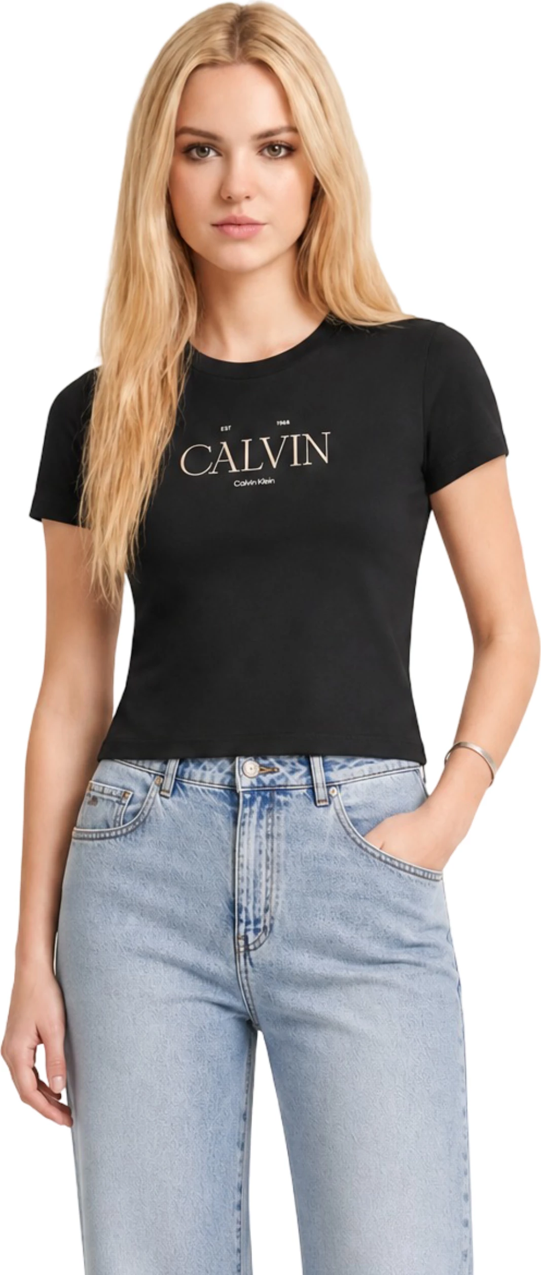 Maicë për femra Calvin Klein Jeans LV047G806G, e zezë [Madhësia: S]