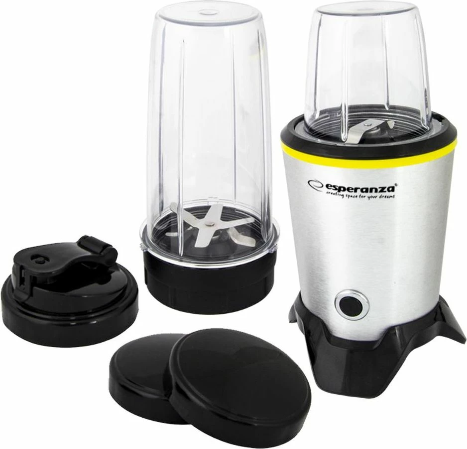 Blender Esperanza EKM028, 1000W, 1L, zi/argjendtë, set me 2 gota
