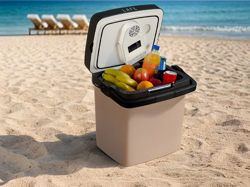 Frigorifer turistik Lafe ChillBox, 26L, elektronik, wireless, beige