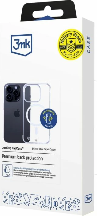 Mbrojtëse telefoni 3mk Just20g MagCase për iPhone 14 Pro, transparente