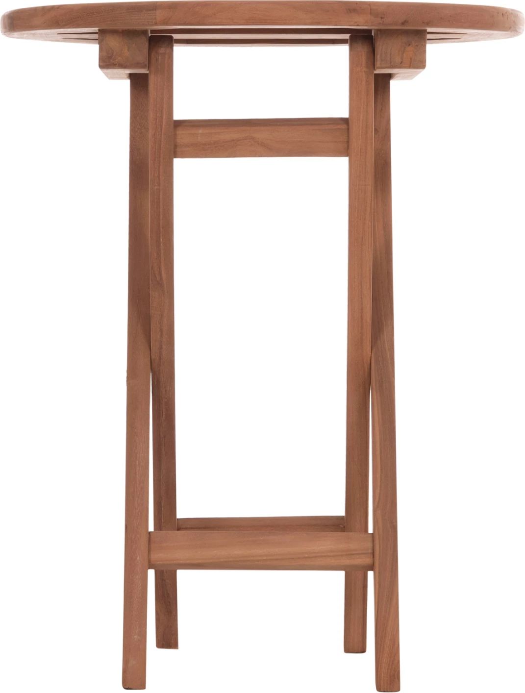 Tavolinë rrumbullake palosëse ERIS, dru tik, ngjyrë natyrale, FH18119, 60x75cm