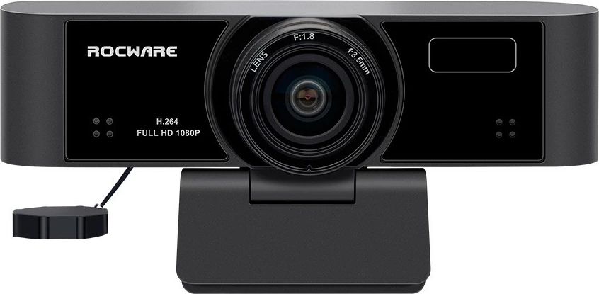 Kamerë USB ROCWARE RC15, Full HD 1080p, mikrofon i integruar, e zezë/gri/çelik