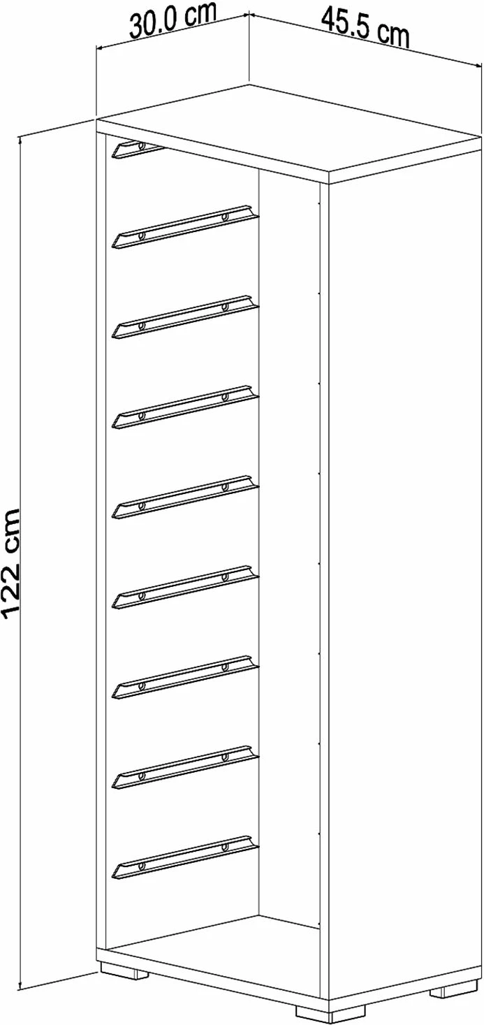 Dollap shumëpërdorimësh Hanah Home, Zola 9N, bardhë-gri