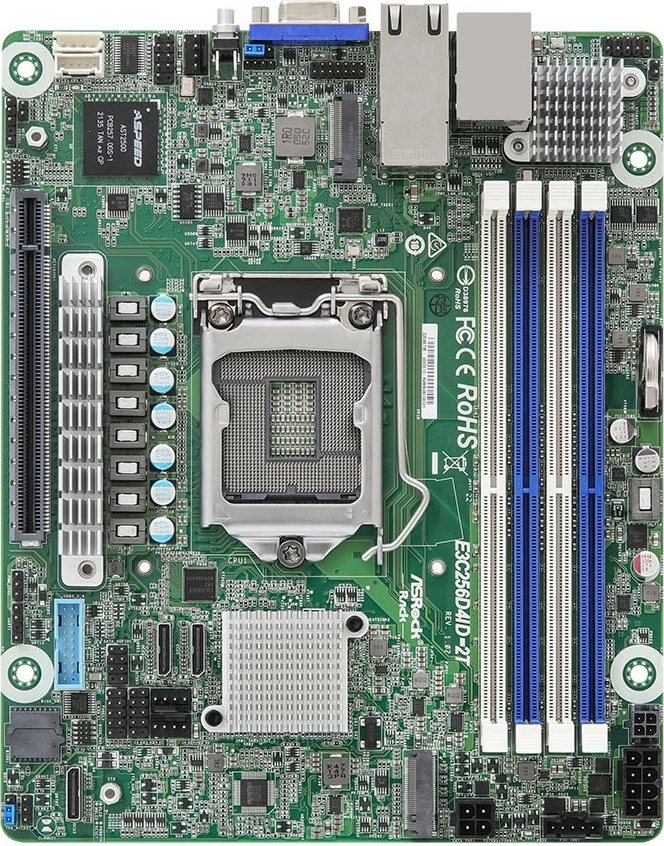 Pllakë amë ASRock E3C256D4ID-2T, mini ITX, Socket 1200, DDR4, Xeon, 4 slote RAM