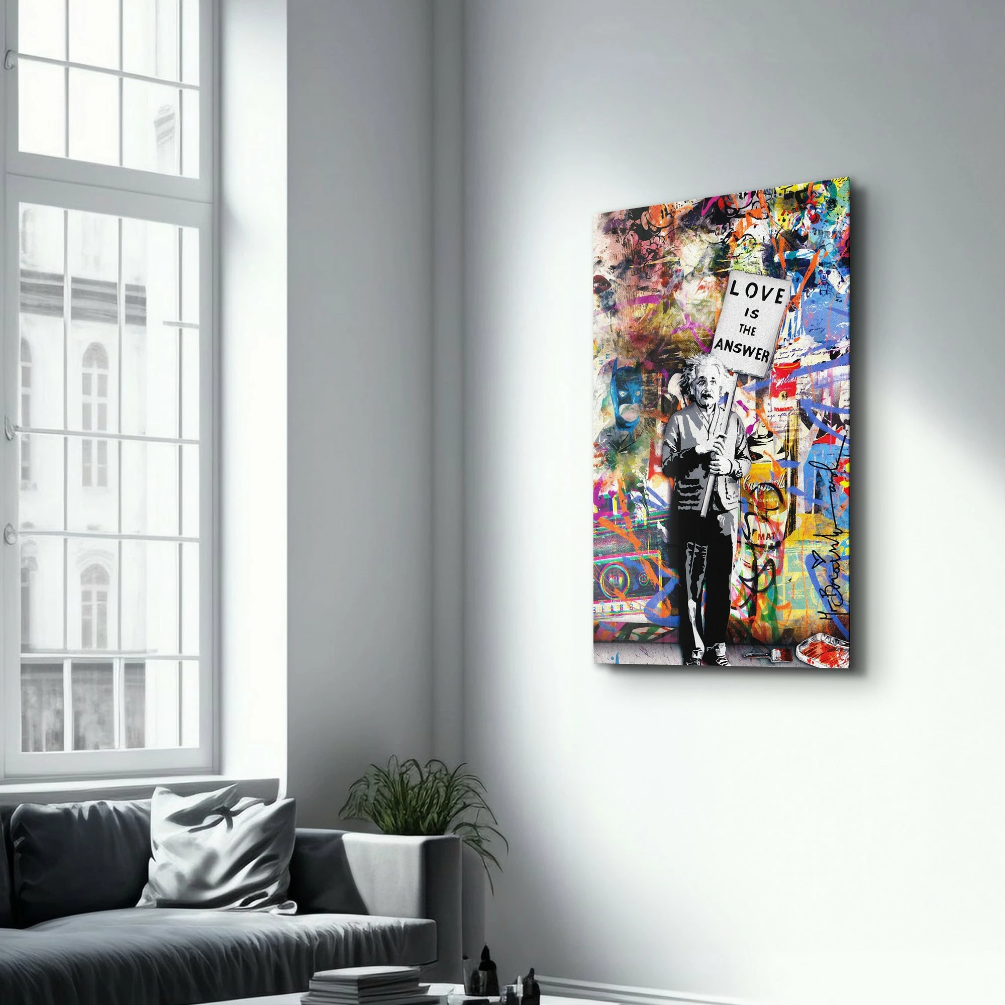 Pikturë dekorative prej xhami të temperuar, shumëngjyrëshe, Wallity VFT-3028, 46x72cm